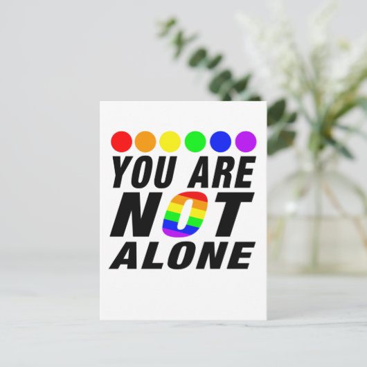 You are Not alone | LGBTQ+ Pride Postkarte Briefkaart (Staand voorkant)