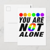 You are Not alone | LGBTQ+ Pride Postkarte Briefkaart (Voorkant / Achterkant)