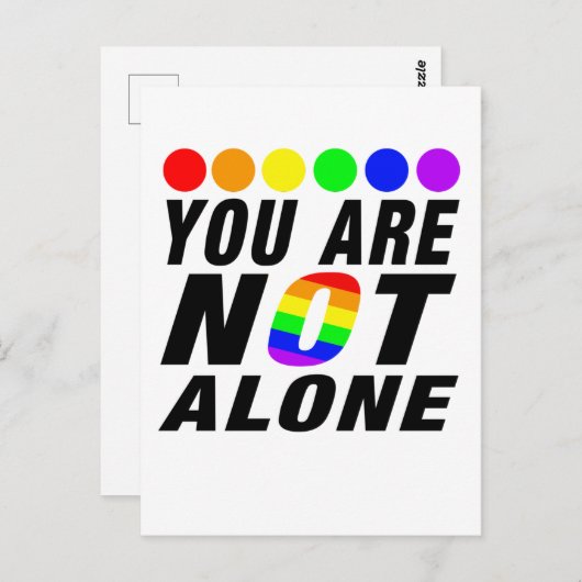 You are Not alone | LGBTQ+ Pride Postkarte Briefkaart (Voorkant / Achterkant)