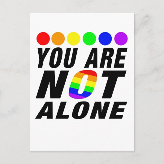 You are Not alone | LGBTQ+ Pride Postkarte Briefkaart (Voorkant)