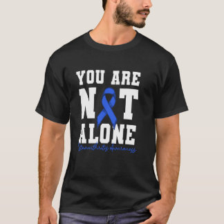 You Are Not Alone Osteoarthritis Awareness Blue Ri T-shirt