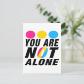 You are not alone  | Pansexual Pride  Briefkaart (Staand voorkant)