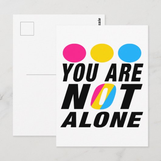  You are not alone  | Pansexual Pride  Briefkaart (Voorkant / Achterkant)