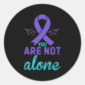 You Are Not Alone Premium  Ronde Sticker (Voorkant)