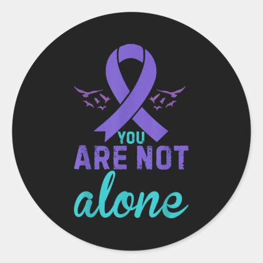 You Are Not Alone  Ronde Sticker (Voorkant)