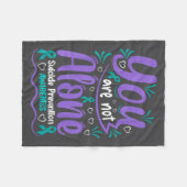 You Are Not Alone Suicide Prevention Awareness Fleece Deken (Voorkant (Horizontaal))