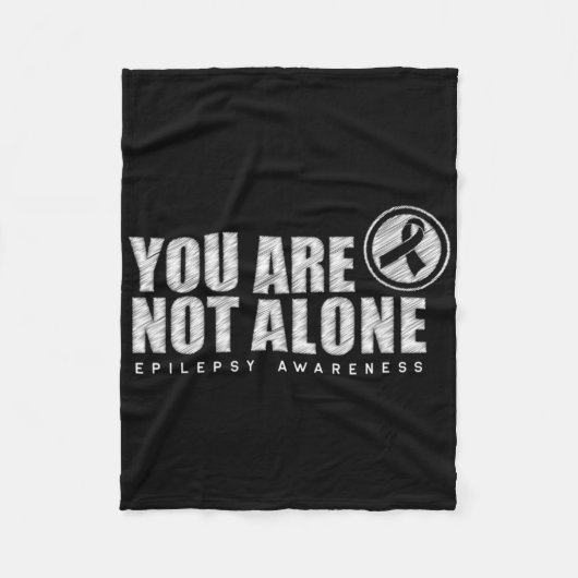 You Are Not Alone Wear Purple Day Epilepsy Awarene Fleece Deken (Voorkant)