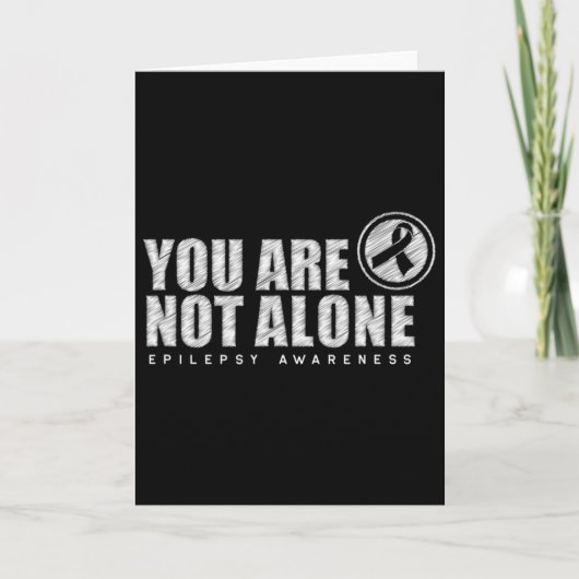 You Are Not Alone Wear Purple Day Epilepsy Awarene Kaart (Voorkant)