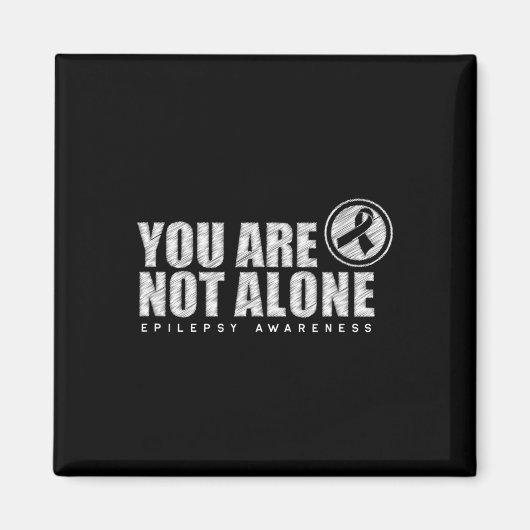 You Are Not Alone Wear Purple Day Epilepsy Awarene Magneet (Voorkant)