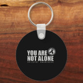 You Are Not Alone Wear Purple Day Epilepsy Awarene Sleutelhanger (Voorkant)
