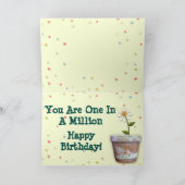 "You Are One In A Million" Verjaardag Kaart W/Bass (Binnen)