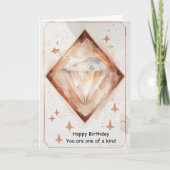 You Are One of a Kind Diamond Birthday Gift Kaart (Voorkant)
