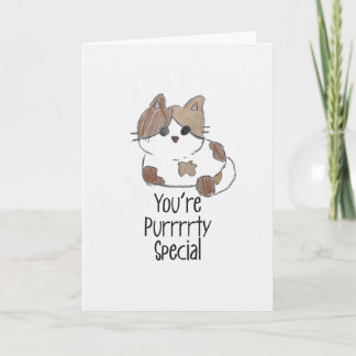 You are Purrrrty Special Cute Kitty Greeting Card Kaart