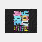 You Are Smart Brave Strong Kind Loved Motivation T Fleece Deken (Voorkant (Horizontaal))