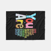 You Are Smart Brave Strong Kind Loved Motivation T Fleece Deken (Voorkant (Horizontaal))
