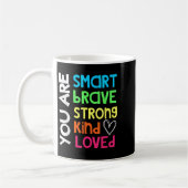 You Are Smart Brave Strong Kind Loved Motivation T Koffiemok (Links)