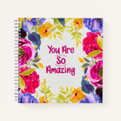You Are So Amazing Watercolor Floral Notitieboek (Voorkant)
