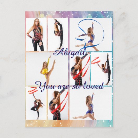 You Are So Loved 9 Picture Photo Collage & Name Briefkaart (Voorkant)