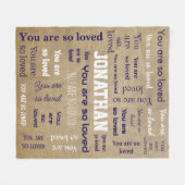 You Are So Loved Blanket Add Your Name Fleece Deken (Voorkant (Horizontaal))