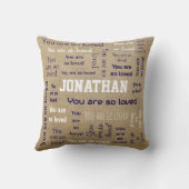 You Are So Loved Blanket Add Your Name  Kussen (Achterkant)