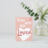 You Are So Loved Christian Valentine's Day Card Informatiekaartje (Staand voorkant)