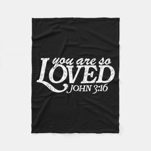 You Are So Loved Christian Verse Valentine's Day B Fleece Deken (Voorkant)