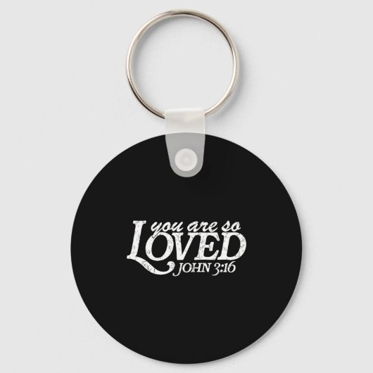 You Are So Loved Christian Verse Valentine's Day B Sleutelhanger (Voorkant)