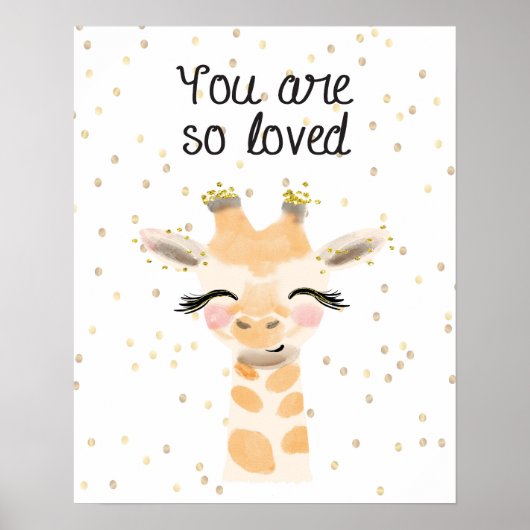 You Are So Loved Giraffe Poster (Voorkant)
