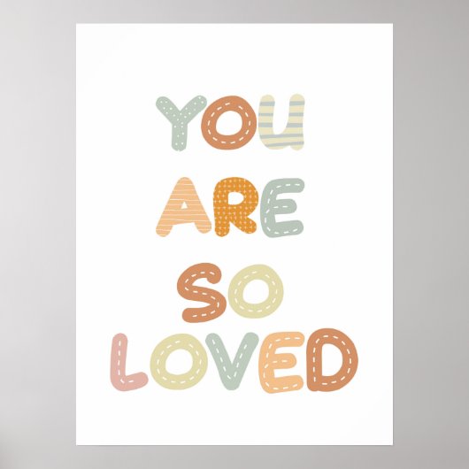 You are so loved Rainbow Baby Nursery  Poster (Voorkant)