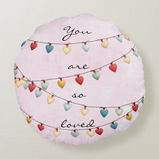 You Are So Loved Throw Pillow Rond Kussen (Achterkant)