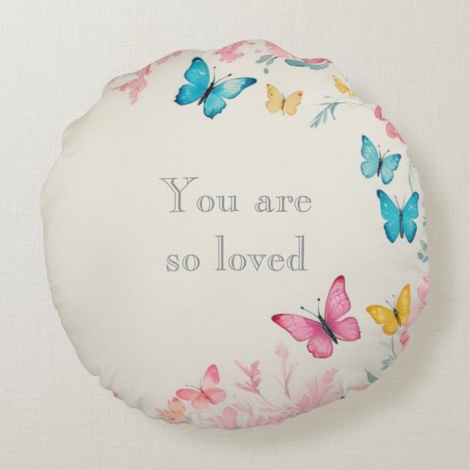 You are so loved Throw Pillow Rond Kussen (Achterkant)