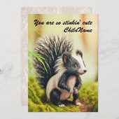 You are so stinkin' cute - cute skunk image feestdagenkaart (Voorkant / Achterkant)