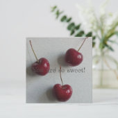 You Are So Sweet Cherry Feestdagenkaart (Staand voorkant)