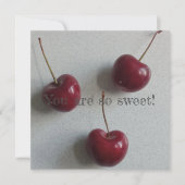 You Are So Sweet Cherry Feestdagenkaart (Voorkant)
