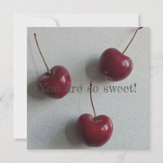 You Are So Sweet Cherry Feestdagenkaart (Voorkant)