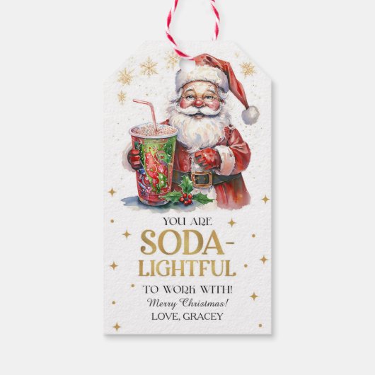 You are Soda-lightful to Work With Christmas Cadeaulabel (Achterkant)