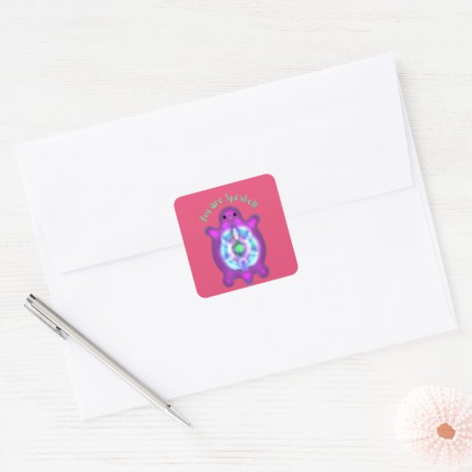 You Are Speshell Turtle Personalized Gift  Vierkante Sticker (Envelop)