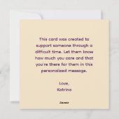 You Are Strong Personalized Lion Card Feestdagenkaart (Achterkant)