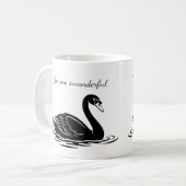 You are swanderful black swan Funny Goth Gift Koffiemok (Voorkant links)