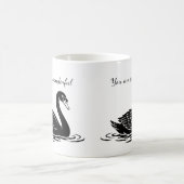 You are swanderful black swan Funny Goth Gift Koffiemok (Center)