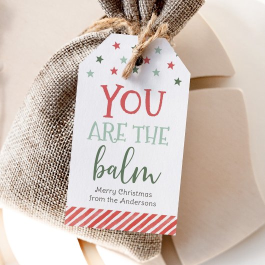You Are The Balm Holiday Christmas Tag Cadeaulabel