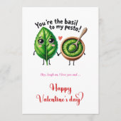 You are the basil to my pesto Funny Valentine's Feestdagenkaart (Voorkant)