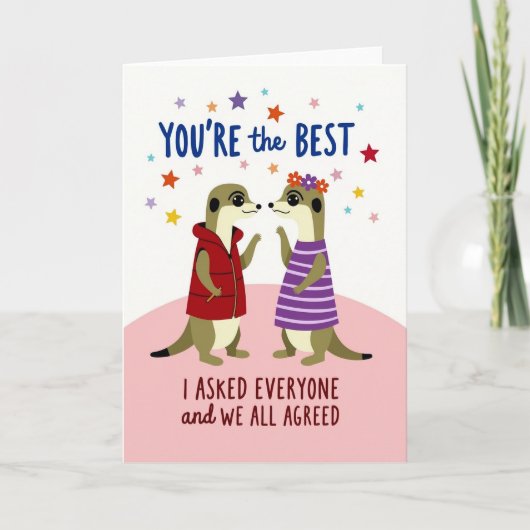 You Are The Best Appreciation Card Kaart (Voorkant)