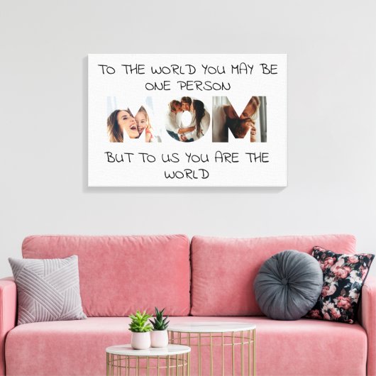 You Are the World - Aangepaste foto MOM Canvas Afd (Insitu (Woonkamer))