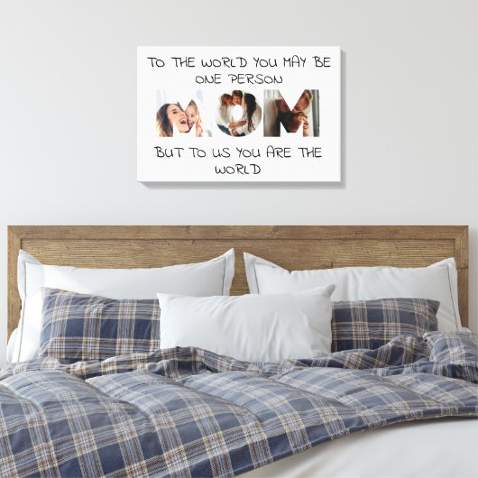 You Are the World - Aangepaste foto MOM Canvas Afd (Insitu (Slaapkamer))