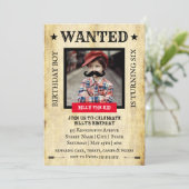 "YOU ARE WANTED" Westerne stijl | verjaardagsfeest Kaart (Staand voorkant)