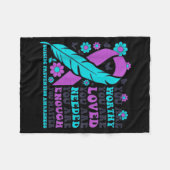 You Are Worthy Loved Needed Enough Suicide Prevent Fleece Deken (Voorkant (Horizontaal))