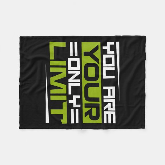You Are Your Only Limit, Insration And Motivation  Fleece Deken (Voorkant (Horizontaal))