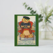 You Auto Have a Happy Hallowe'en Briefkaart (Staand voorkant)