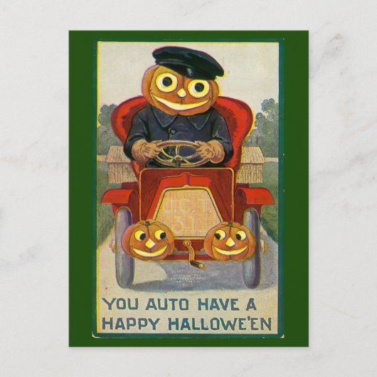 You Auto Have a Happy Hallowe'en Briefkaart (Voorkant)